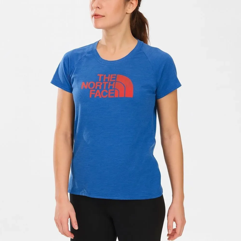 The North Face Half Dome Two Blend Short Sleeve Tee Women’s Blue Red Size XL - Picture 1 of 7